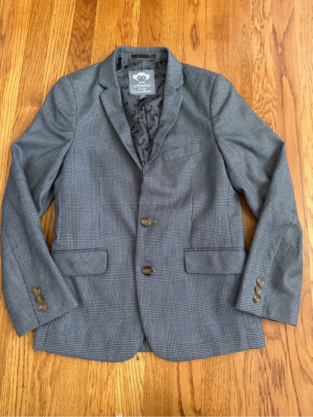 Appaman gray plaid formal boys blazer 12
